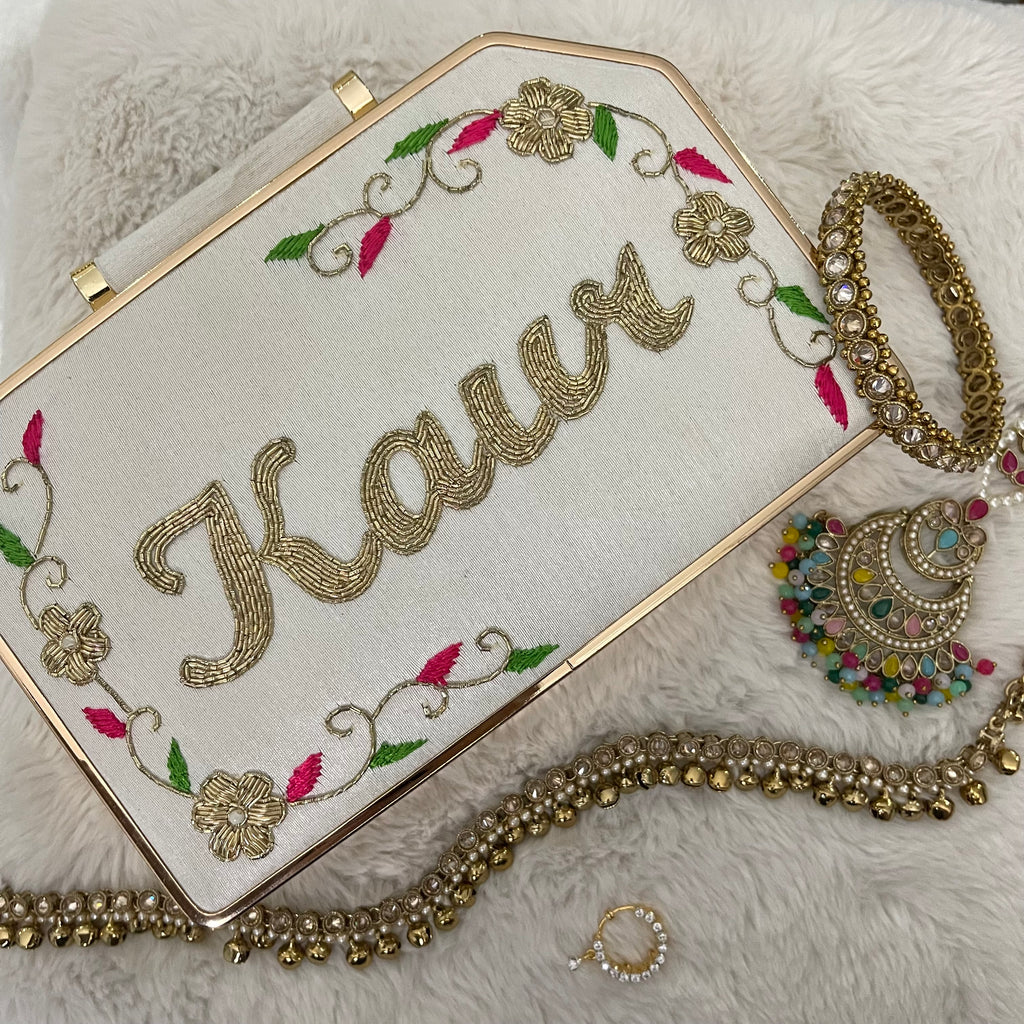 KAUR CLUTCH - WHITE