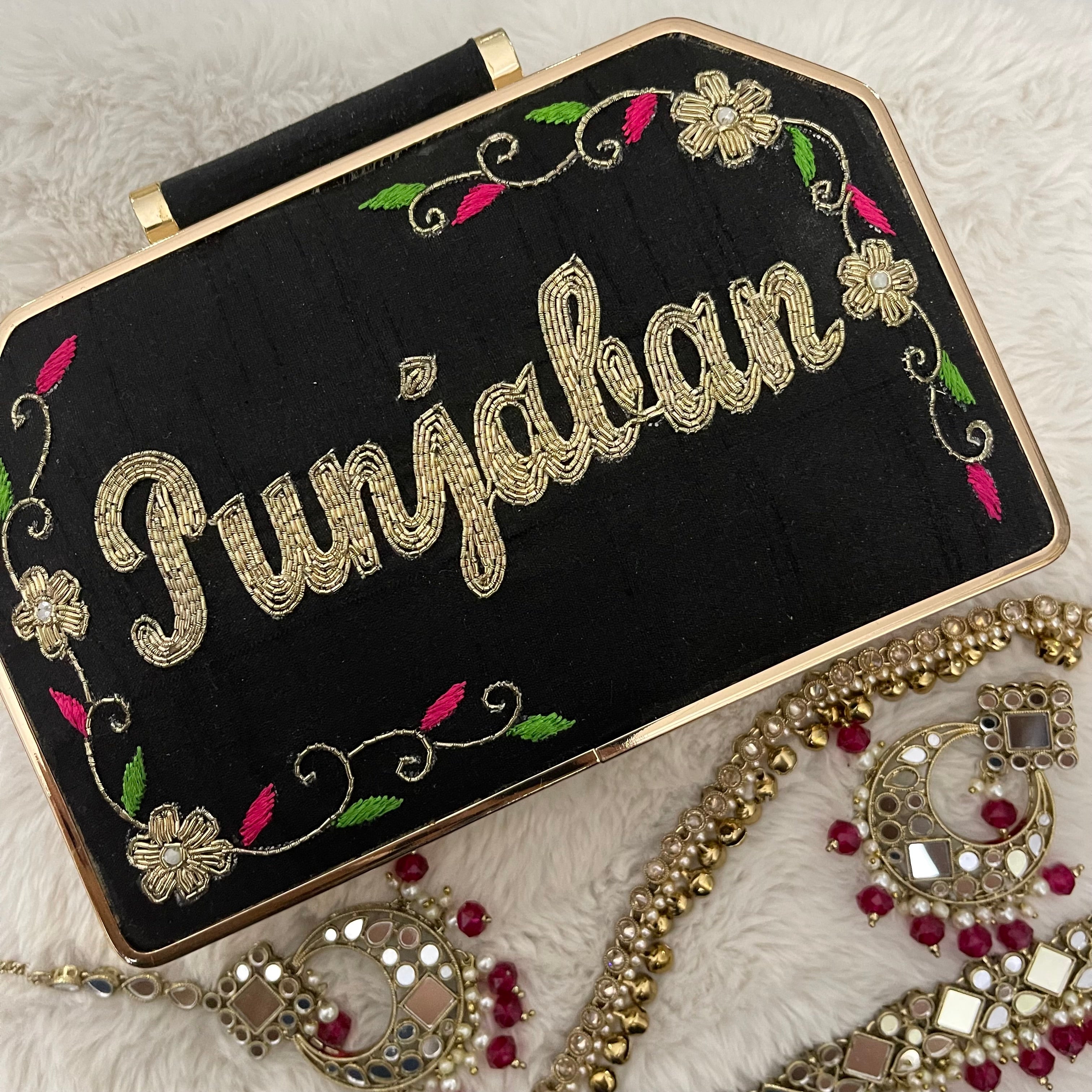 PUNJABAN CLUTCH - BLACK