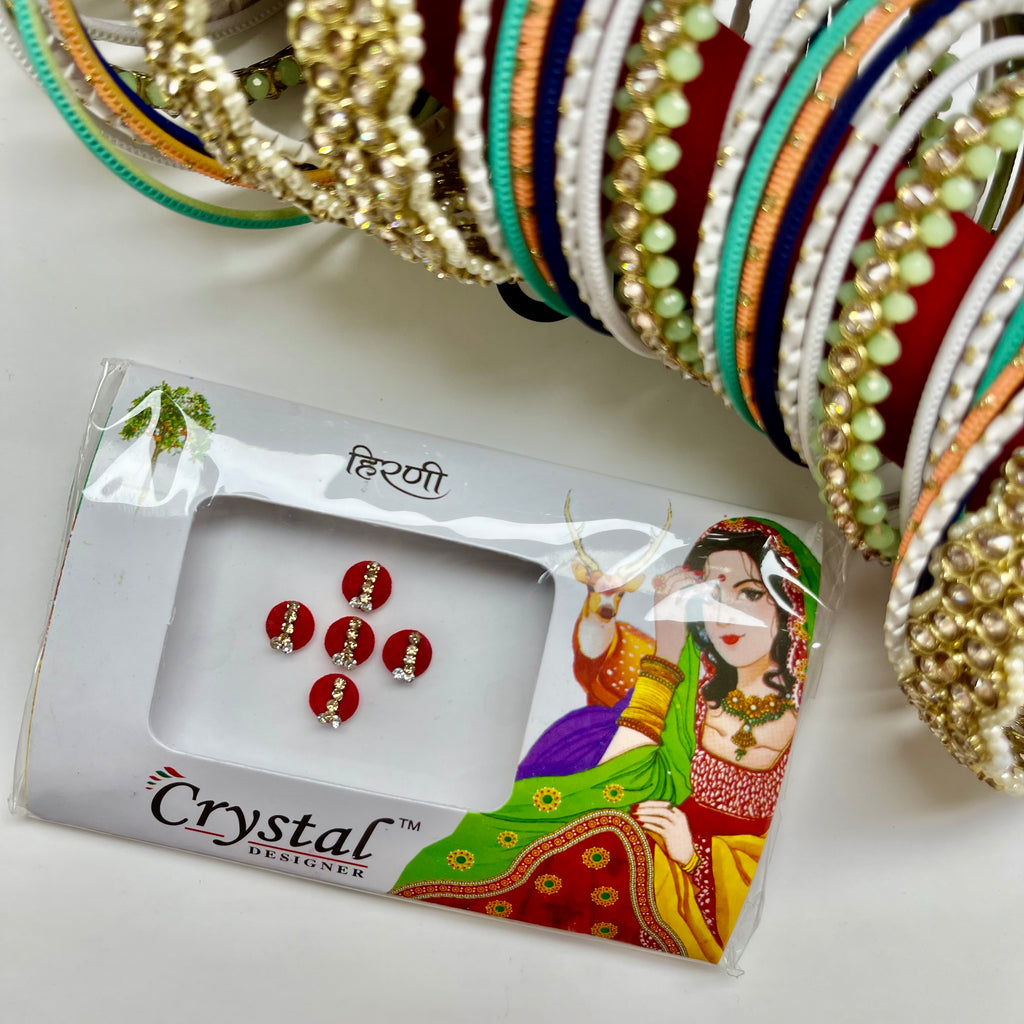 Medium 5 Red Bindi Pack